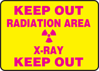 Keep Out Safety Sign: Radiation Area - X-Ray - Keep Out 10" x 14" Adhesive Vinyl 1/Each - MRAD919VS