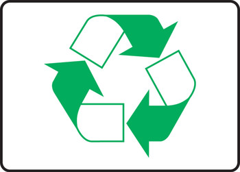 Safety Sign: Recycle Symbol 7" x 10" Accu-Shield 1/Each - MRCY512XP