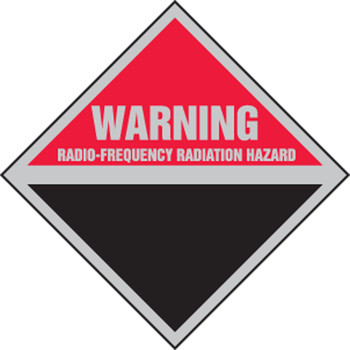 Warning Safety Sign: Radio-Frequency Radiation Hazard 9" x 9" Plastic 1/Each - MRFQ500VP