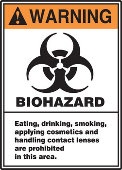 ANSI Warning Safety Sign: Biohazard 14" x 10" Plastic 1/Each - MRHZ305VP