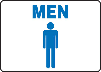 Restroom Sign: Men's 7" x 10" Aluminum 1/Each - MRST501VA