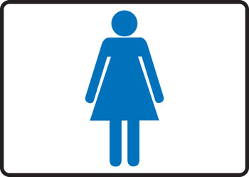 Restroom Sign: Women 10" x 14" Aluminum 1/Each - MRST511VA