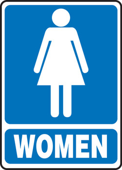 Safety Sign: (Graphic) Women (Blue Background) 10" x 7" Aluma-Lite 1/Each - MRST522XL