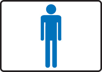 Restroom Sign (Male Symbol) 7" x 10" Adhesive Vinyl 1/Each - MRST536VS