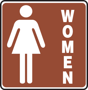 RESTROOM SIGNS 10" x 10" Aluminum 1/Each - MRST554VA