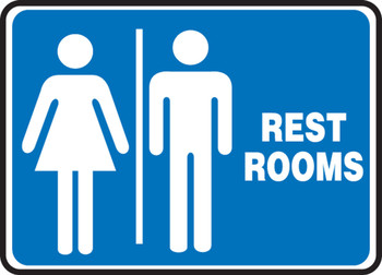 Safety Sign: (Graphic) Restrooms 7" x 10" Dura-Fiberglass 1/Each - MRST563XF