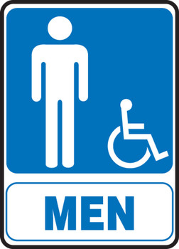 Restroom Signs: Men 10" x 7" Aluma-Lite 1/Each - MRST566XL