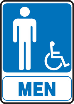 Restroom Signs: Men 10" x 7" Accu-Shield 1/Each - MRST566XP