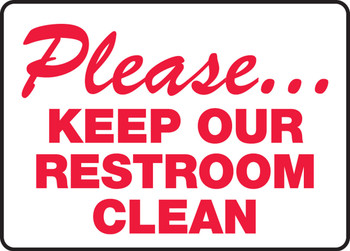 RESTROOM SIGNS 10" x 14" Adhesive Vinyl 1/Each - MRST901VS