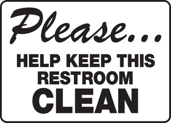 RESTROOM SIGNS 10" x 14" Plastic 1/Each - MRST905VP