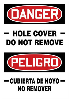 Spanish Bilingual Safety Sign 20" x 14" Adhesive Vinyl 1/Each - MSCR106VS