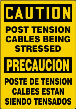 Spanish Bilingual Safety Sign 20" x 14" Plastic 1/Each - MSCR606VP