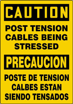 Spanish Bilingual Safety Sign 20" x 14" Accu-Shield 1/Each - MSCR606XP