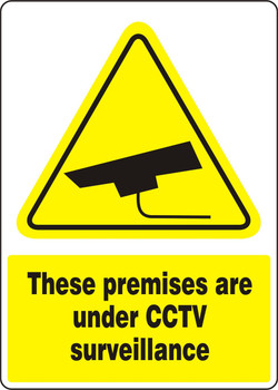 Safety Sign: These Premises Are Under CCTV Surveillance 14" x 10" Aluminum 1/Each - MSEC524VA