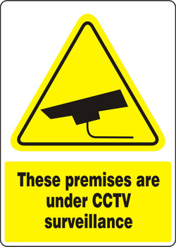 Safety Sign: These Premises Are Under CCTV Surveillance 14" x 10" Dura-Plastic 1/Each - MSEC524XT