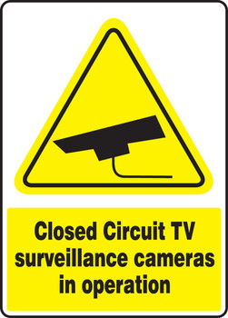 Safety Sign: Closed Circuit TV - Surveillance Cameras In Operation 18" x 12" Accu-Shield 1/Each - MSEC543XP