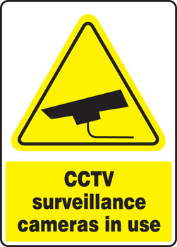 Safety Sign: CCTV Surveillance Cameras In Use 18" x 12" Dura-Fiberglass 1/Each - MSEC592XF