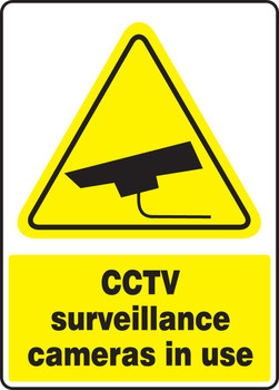 Safety Sign: CCTV Surveillance Cameras In Use 14" x 10" Accu-Shield 1/Each - MSEC593XP