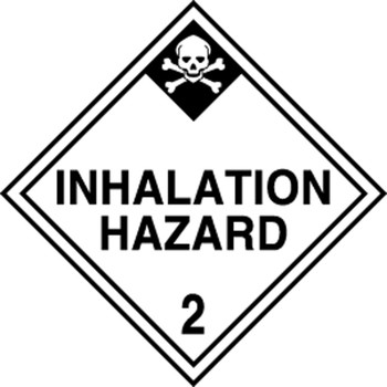 DOT Shipping Labels: Hazard Class 2: Inhalation Hazard 4" x 4" Adhesive Coated Paper 500/Roll - MSL205PS5