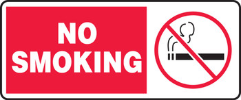 Smoking Control Sign: No Smoking (Symbol) 7" x 17" Aluminum - MSMG500VA