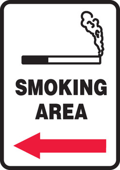 Safety Sign: Smoking Area 10" x 7" Dura-Fiberglass 1/Each - MSMG526XF