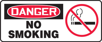 OSHA Danger Safety Sign: No Smoking 7" x 17" Dura-Fiberglass 1/Each - MSMK018XF