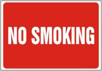 Safety Sign: No Smoking 7" x 10" Plastic 1/Each - MSMK400VP