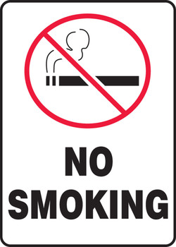 Bilingual Safety Sign: No Smoking (Symbol) 10" x 7" Plastic - MSMK407VP