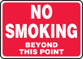 Safety Sign: No Smoking Beyond This Point 7" x 10" Accu-Shield 1/Each - MSMK432XP