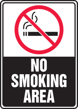Safety Sign: (Graphic) No Smoking Area 14" x 10" Aluma-Lite 1/Each - MSMK492XL