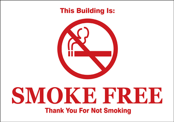Michigan Smoke Free Sign: Thank You For Not Smoking 7" x 10" Adhesive Dura-Vinyl 1/Each - MSMK494XV