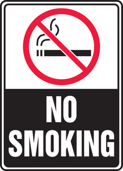 Safety Sign: (Graphic) No Smoking 10" x 7" Aluminum - MSMK509VA
