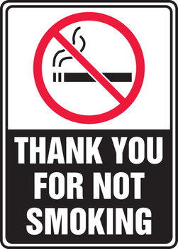 Smoking Control Sign 7" x 5" Aluminum 1/Each - MSMK518VA