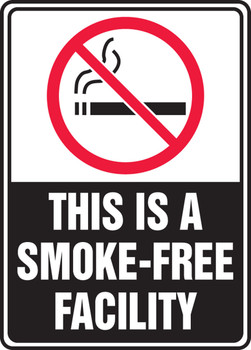 Safety Sign: (Graphic) This Is A Smoke-Free Facility 7" x 5" Dura-Fiberglass 1/Each - MSMK522XF