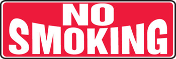 Safety Sign: No Smoking 4" x 12" Plastic / - MSMK530VP