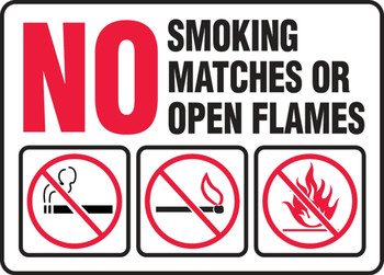 Smoking Control Sign 10" x 14" Dura-Plastic 1/Each - MSMK581XT