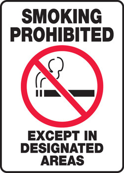 Smoking Control Sign 14" x 10" Aluminum 1/Each - MSMK584VA