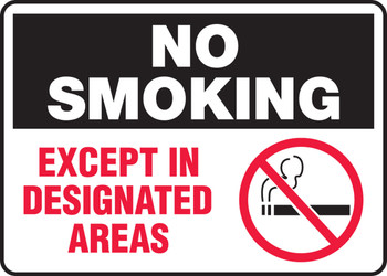 Smoking Control Sign 10" x 14" Aluminum 1/Each - MSMK589VA