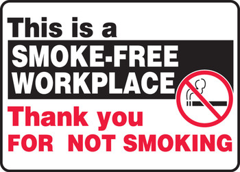 Smoking Control Sign 7" x 10" Dura-Plastic 1/Each - MSMK701XT
