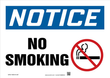 Smoking Control Sign 10" x 14" Aluminum 1/Each - MSMK815VA