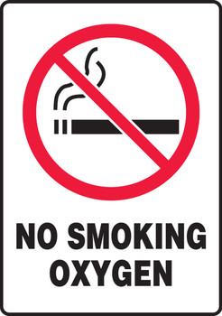 Smoking Control Sign: No Smoking - Oxygen 10" x 7" Aluma-Lite 1/Each - MSMK936XL