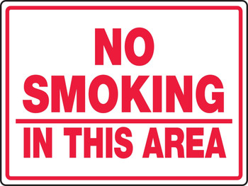 Smoking Control Sign 18" x 24" Adhesive Vinyl 1/Each - MSMK960VS