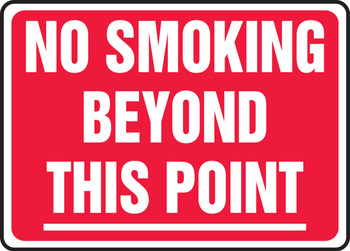 Smoking Control Sign 10" x 14" Aluma-Lite 1/Each - MSMK969XL