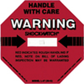 Shockwatch Indicating Labels Sensitivity: 50 G-force (Red Label) 3 3/4" 100/Pack - MSN144RD