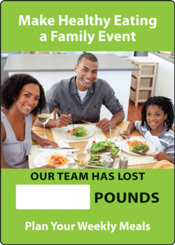 WorkHealthy Write-A-Day Scoreboards: Make Healthy Eating A Family Event - Our Team Has Lost _ Pounds 20" x 14" Plastic 1/Each - MSR826PL