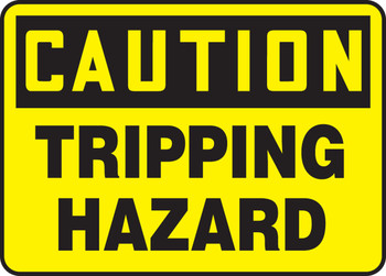 OSHA Caution Safety Sign: Tripping Hazard 10" x 14" Accu-Shield 1/Each - MSTF664XP