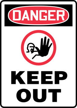 OSHA Danger Safety Sign: Keep Out 14" x 10" Dura-Fiberglass 1/Each - MTDX017XF
