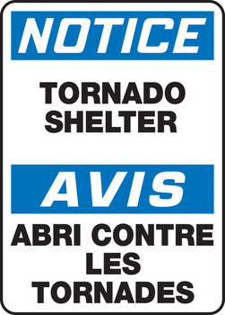 Notice Tornado Shelter 14" x 10" - MTFC814VA