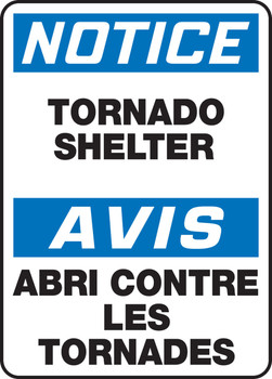 Notice Tornado Shelter 14" x 10" - MTFC814XV