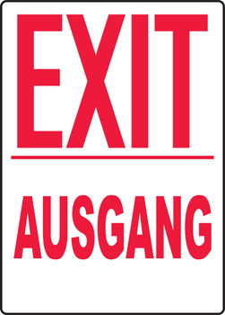 ENGLISH/GERMAN 14" x 10" Aluma-Lite 1/Each - MTLG518XL